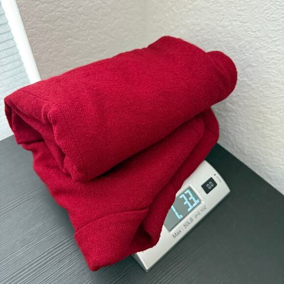 Ann Taylor Women's Red Wool Button Up Long Sleeve Jacket Size 4 - Picture 10 of 10